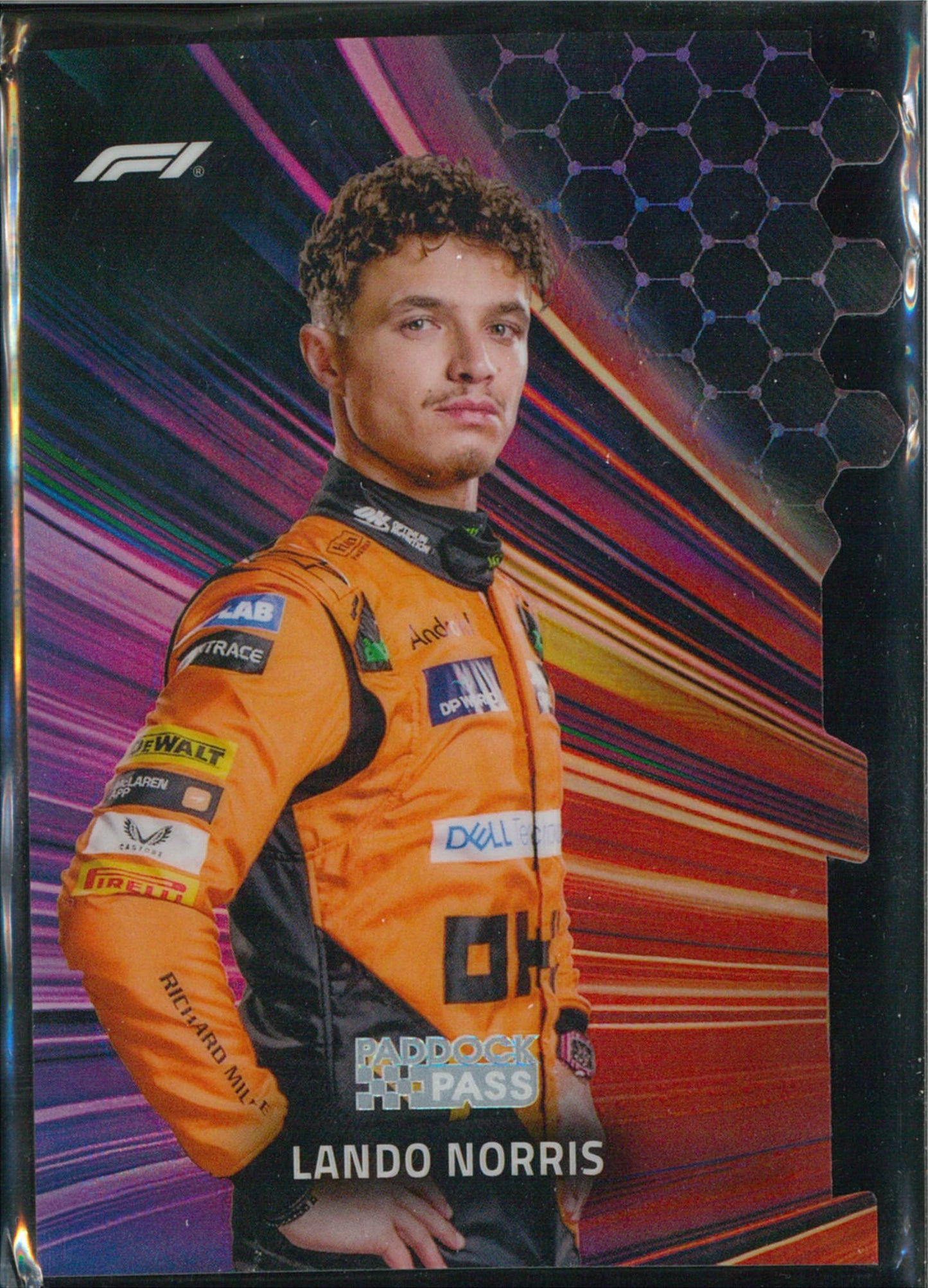 2024 Topps Paddock Pass #TR-10 Lando Norris Triumvirates Di-Cut