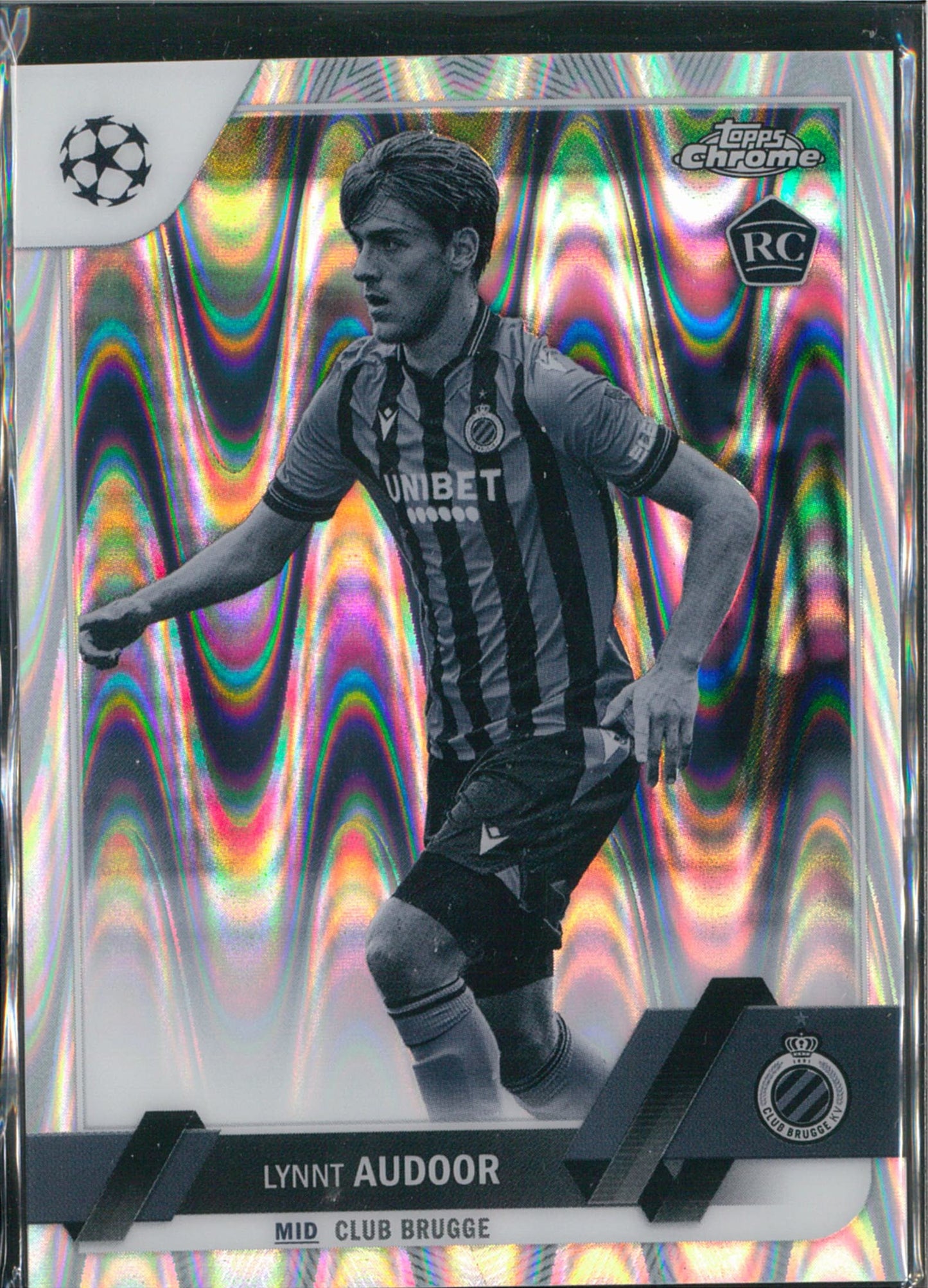 2023 Topps Chrome #78 Lynnt Audoor Black/White Raywave