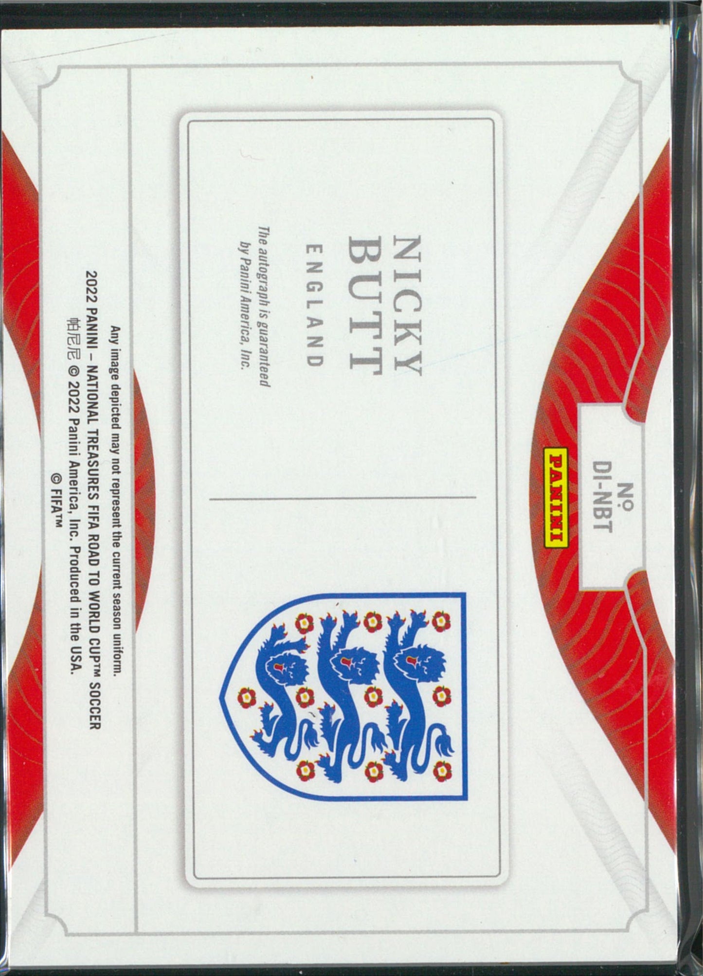 2022 Panini National Treasures #DI-NBT Nicky Butt Autograph /99