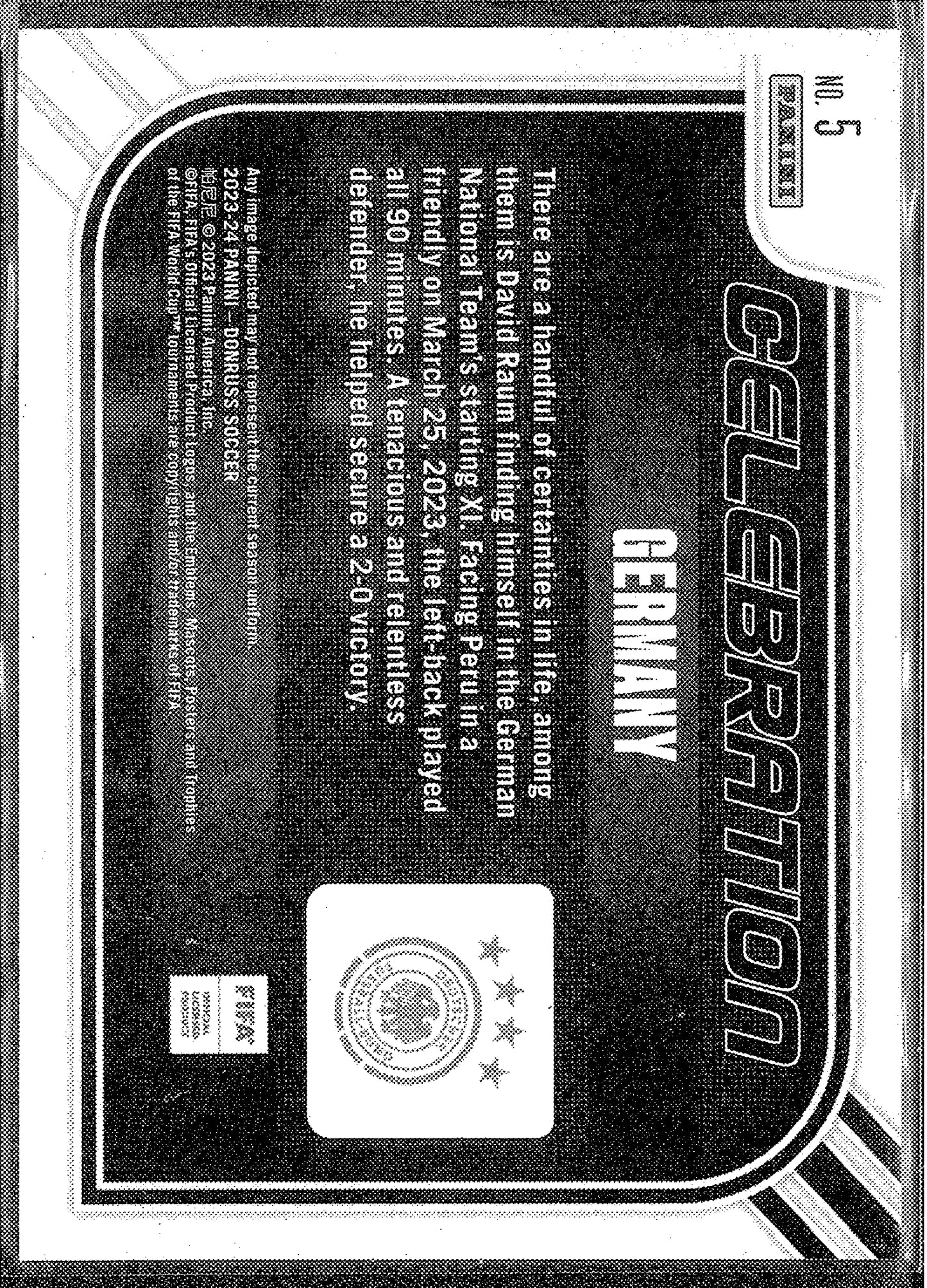 2023/24 Panini Donruss #5 Germany Celebration Red