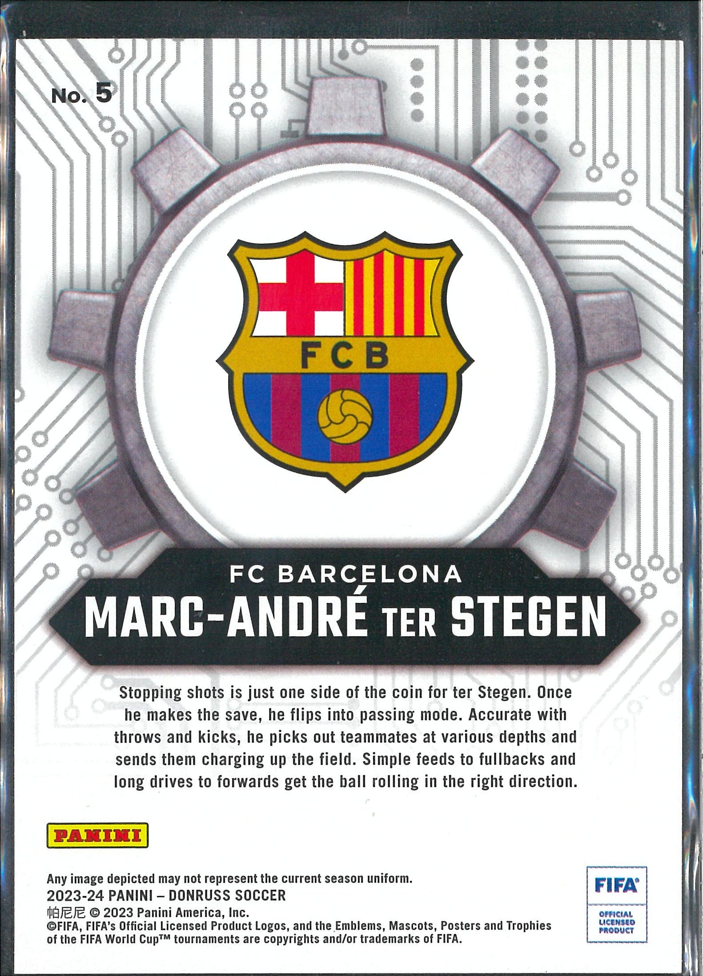 2023/24 Panini Donruss #5 Marc-Andre ter Stegen Craftsmen