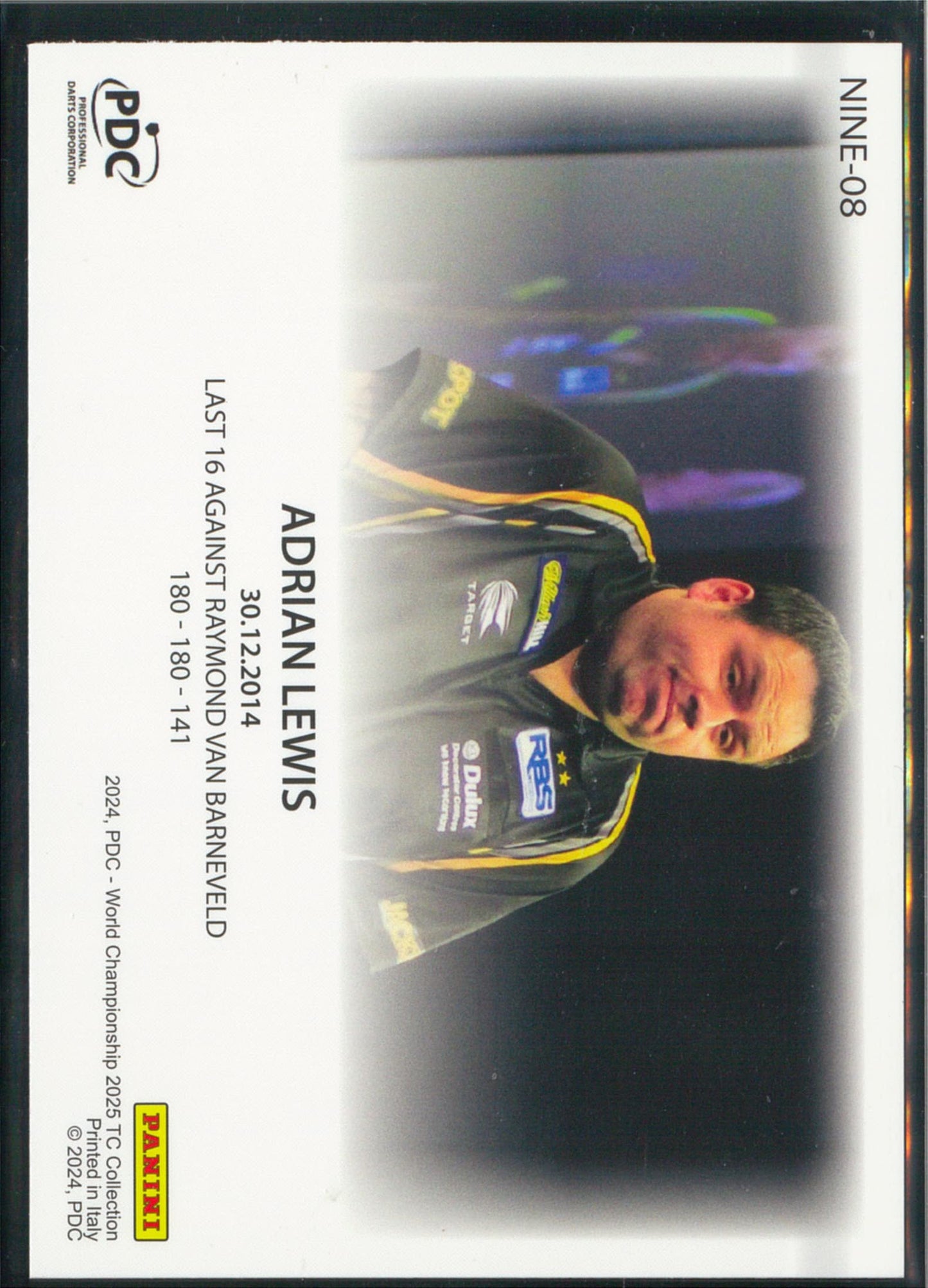 2024 Panini WDC #NINE-08 Adrian Lewis 9 Dart Club
