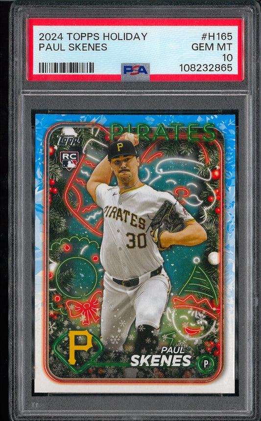 2024 Topps Holiday #H165 Paul Skenes PSA 10