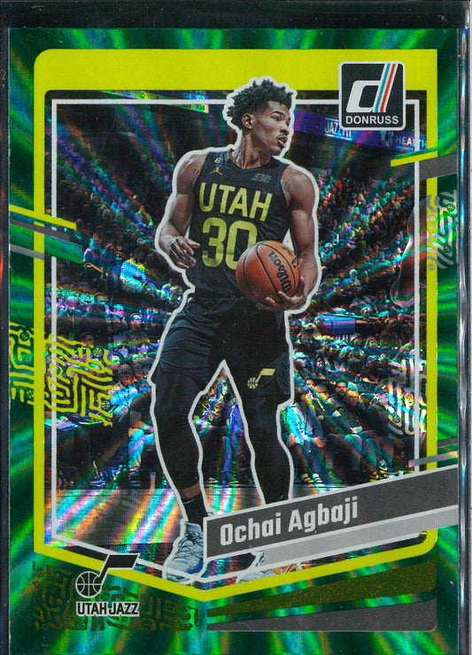 2023/24 Panini Donruss #42 Ochai Agbaji Green Laser