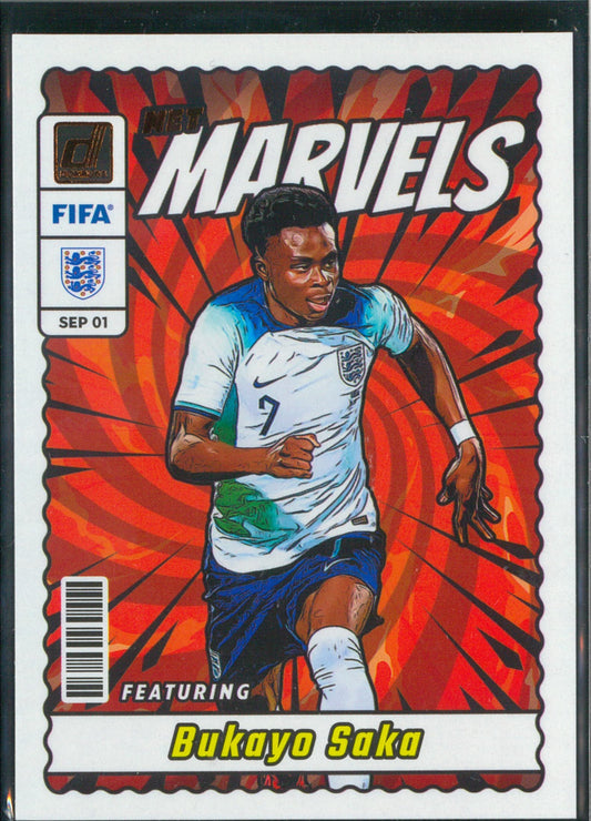 2023/24 Panini Donruss #4 Bukayo Saka Net Marvels