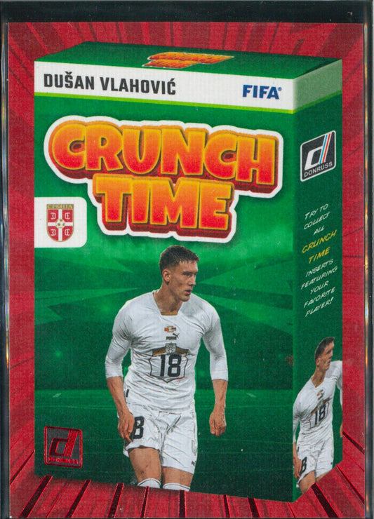 2023/24 Panini Donruss #4 Dusan Vlahovic Crunch Time Red