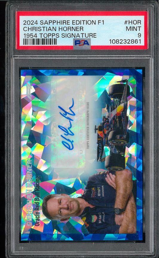 2024 Topps Sapphire #1954-HOR Christian Horner 1954 Autograph PSA 9