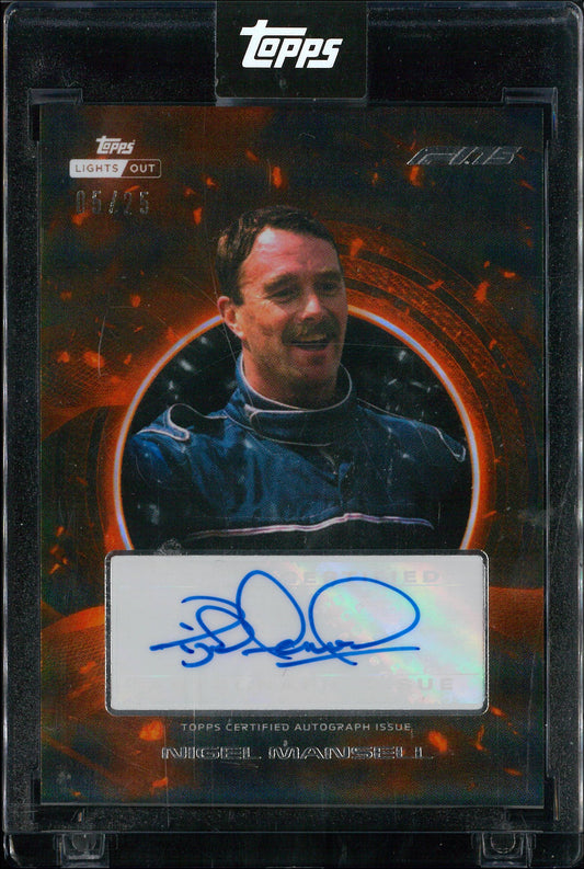 2025 Topps Lights Out Nigel Mansell Autograph /25