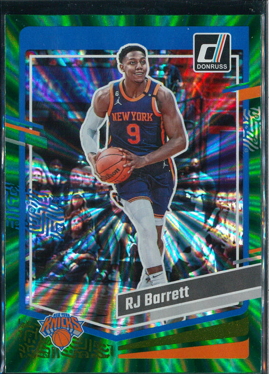 2023/24 Panini Donruss #57 RJ Barrett Green Laser