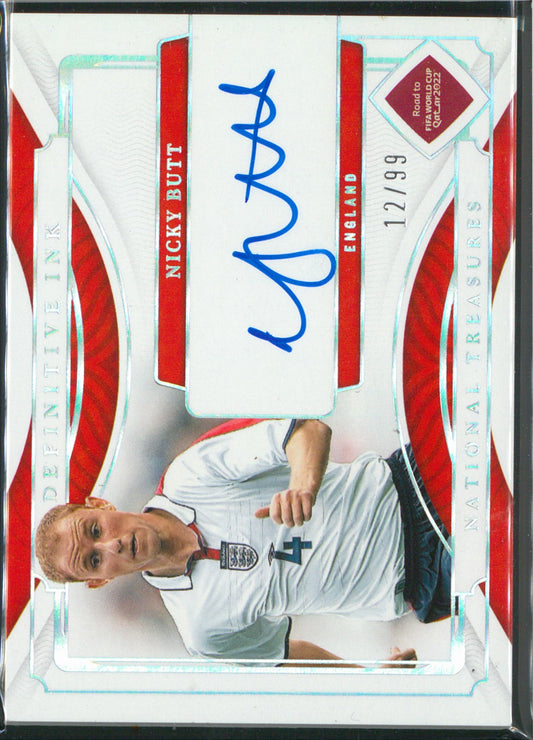2022 Panini National Treasures #DI-NBT Nicky Butt Autograph /99