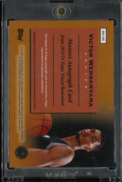 2023/24 Topps Finest #MA-VW Victor Wembanyama Masters Autograph Red /5