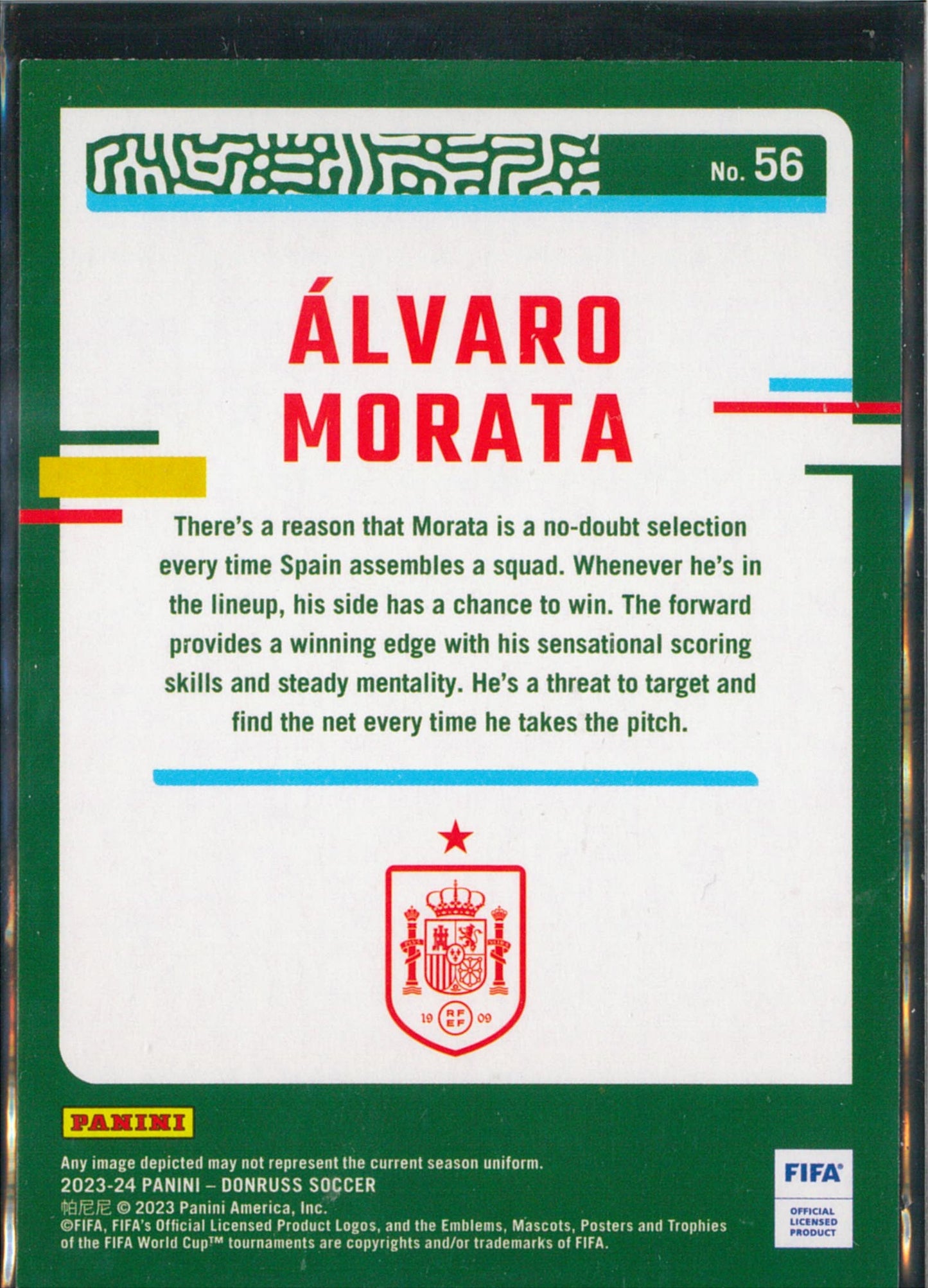 2023/24 Panini Donruss #56 Alvaro Morata Silver