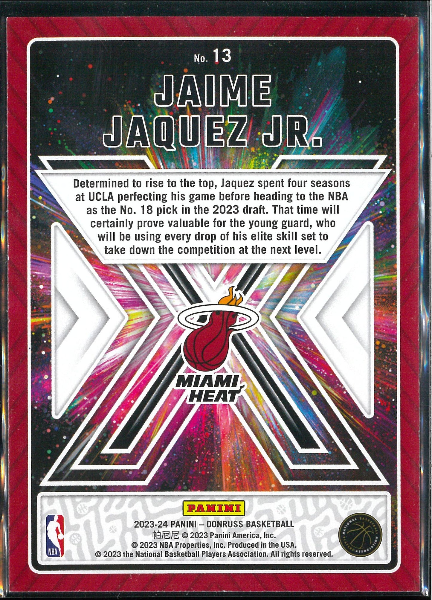 2023/24 Panini Donruss #13 Jaime Jaquez JR. Great X-Pectations