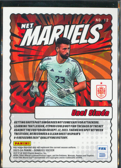 2023/24 Panini Donruss #12 Unai Simon Net Marvels