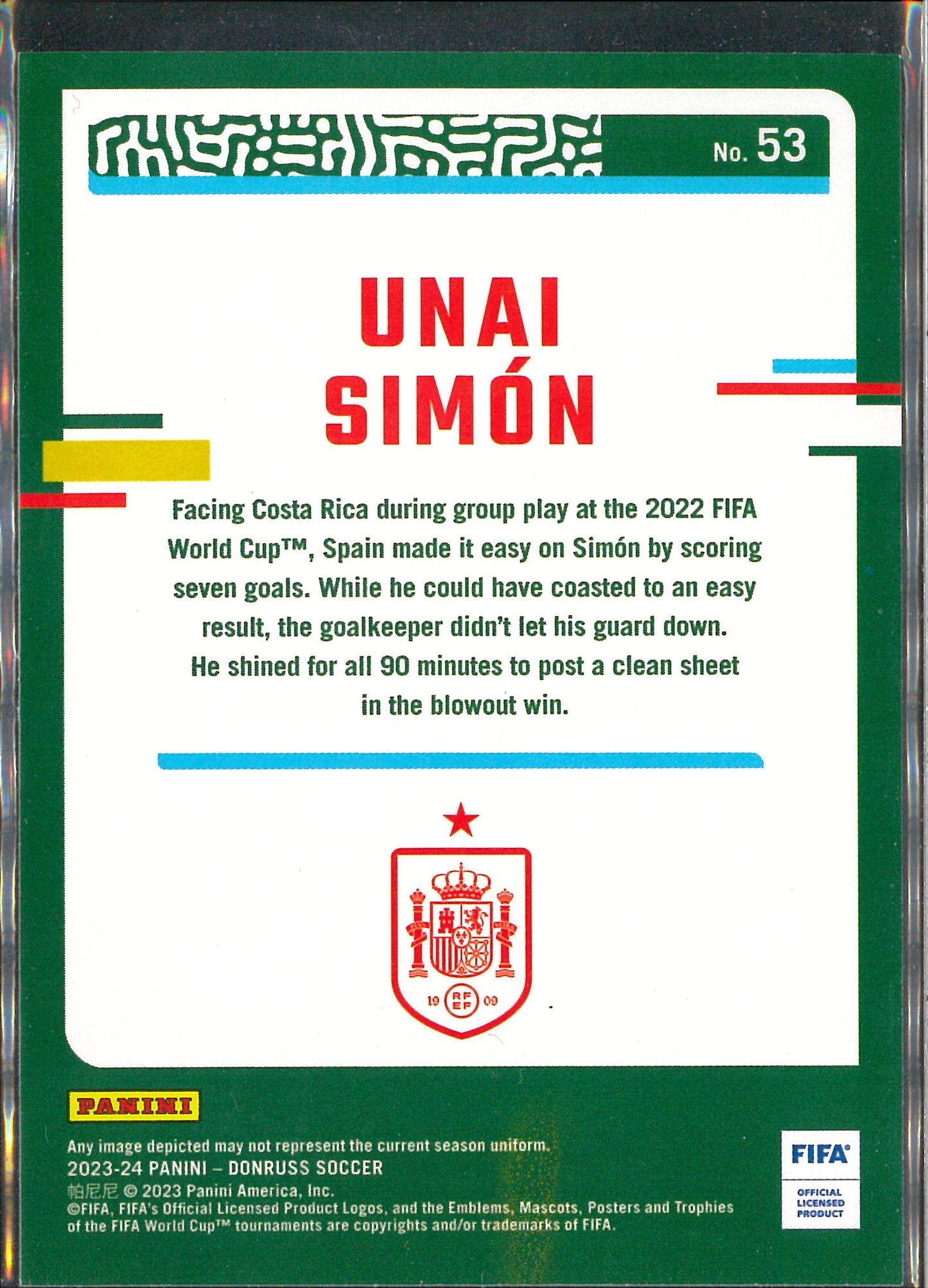 2023/24 Panini Donruss #53 Unai Simon Diamond