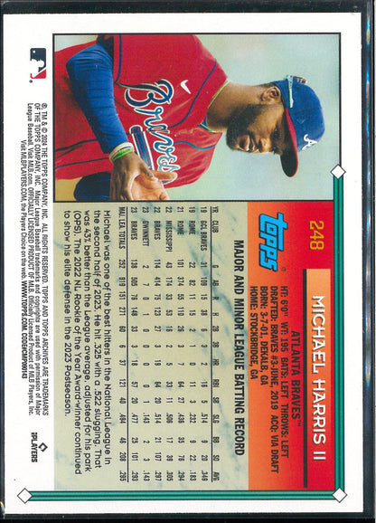 2024 Topps Archives #249 Michael Harris II Black Foilboard