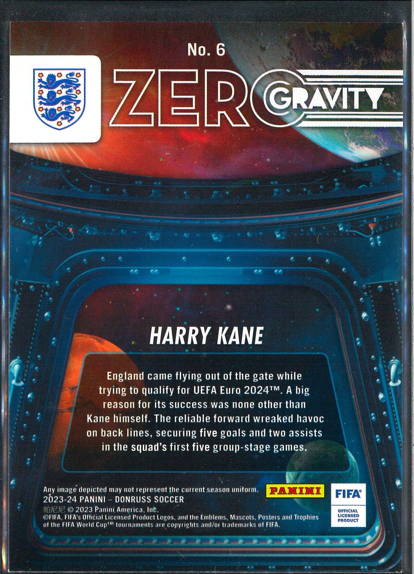 2023/24 Panini Donruss #6 Harry Kane Zero Gravity