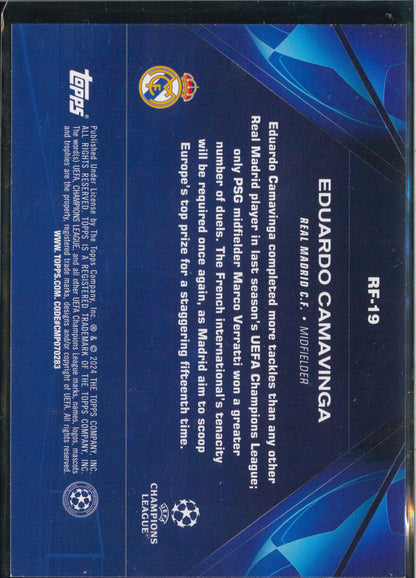 2023/24 Topps Flagship #RF-19 Eduardo Camavinga Road To London