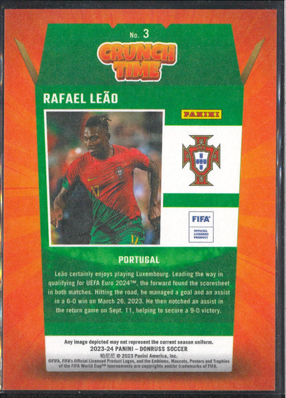 2023/24 Panini Donruss #3 Rafael Leao Crunch Time Red