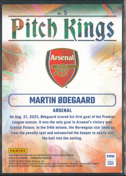 2023/24 Panini Donruss #5 Martin Odegaard Pitch Kings Red